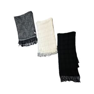 Bundle of 3 Scarves – OSFM – Route 66 + Plaid + Paisley – 21” x 100”